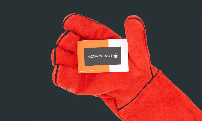 Glove Holding Novablast Business Card